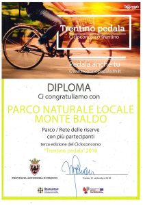Abbiamo vinto il premio per Parco/Rete di riserve con più partecipanti iscritti al cicloconcorso