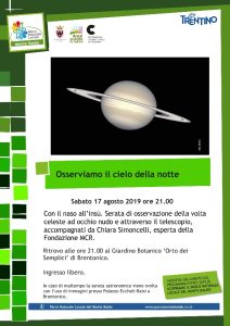 Con il naso all'insù. Osserviamo il cielo della notte.