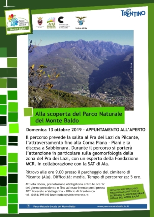 Passeggiata alla scoperta del Parco Naturale Locale Monte Baldo