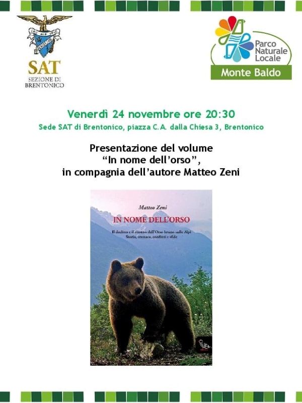 Presentazione del volume “In nome dell’orso”